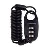 CAPTAIN STAG Bicycle Key Lock Wire Lock Coil Wire Dial Lock Mini 3 Digit Dial Type Length 1200mm Diameter 2.5mm Password Changeable Black