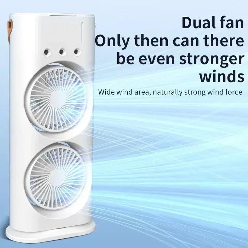 

Cross Border Mini Electric Fan with Spray Cooling Function Portable Air Conditioning Fan for Household Desktop Use with LEDLight