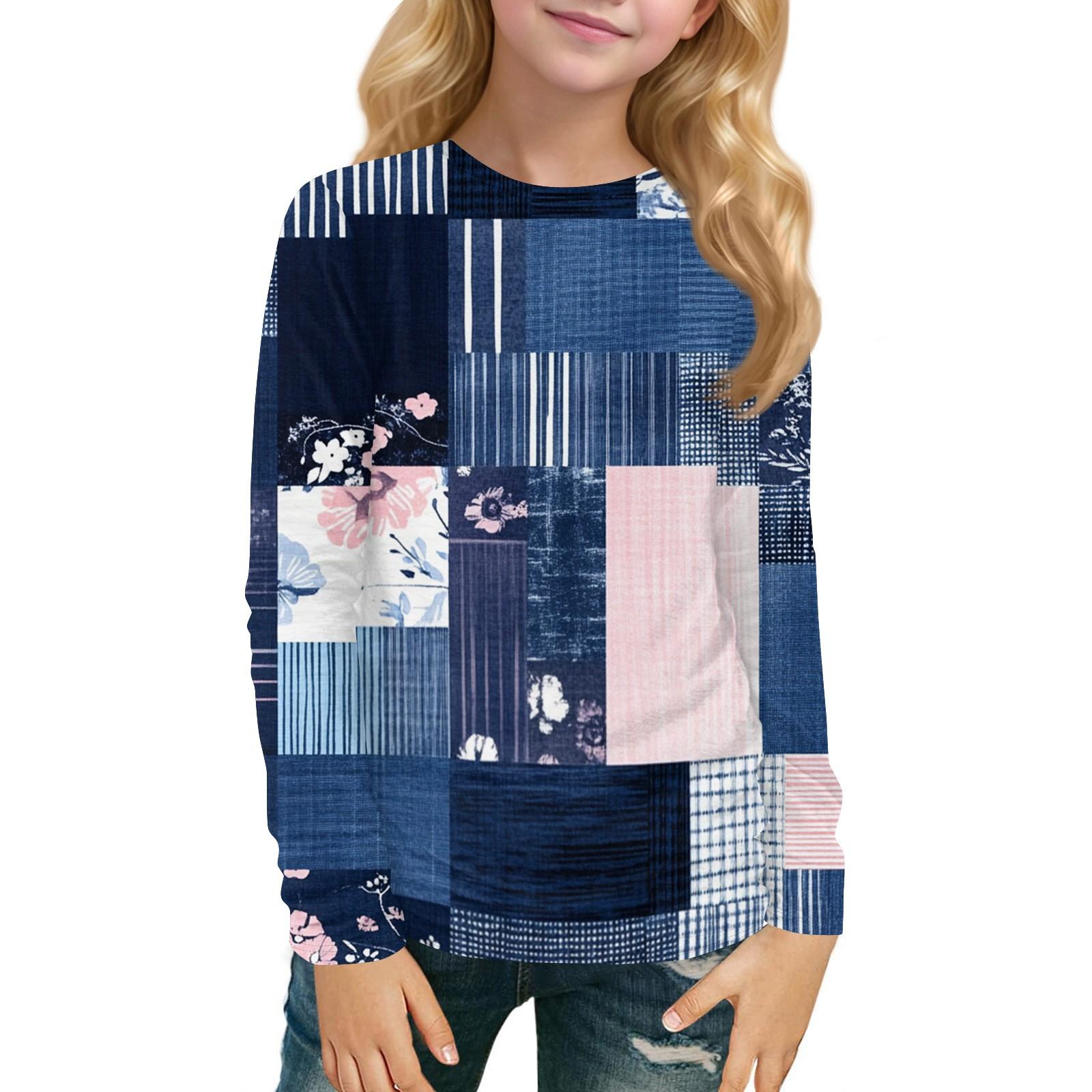 Children s Long-sleeved O-neck Top Printed Daily Casual 130