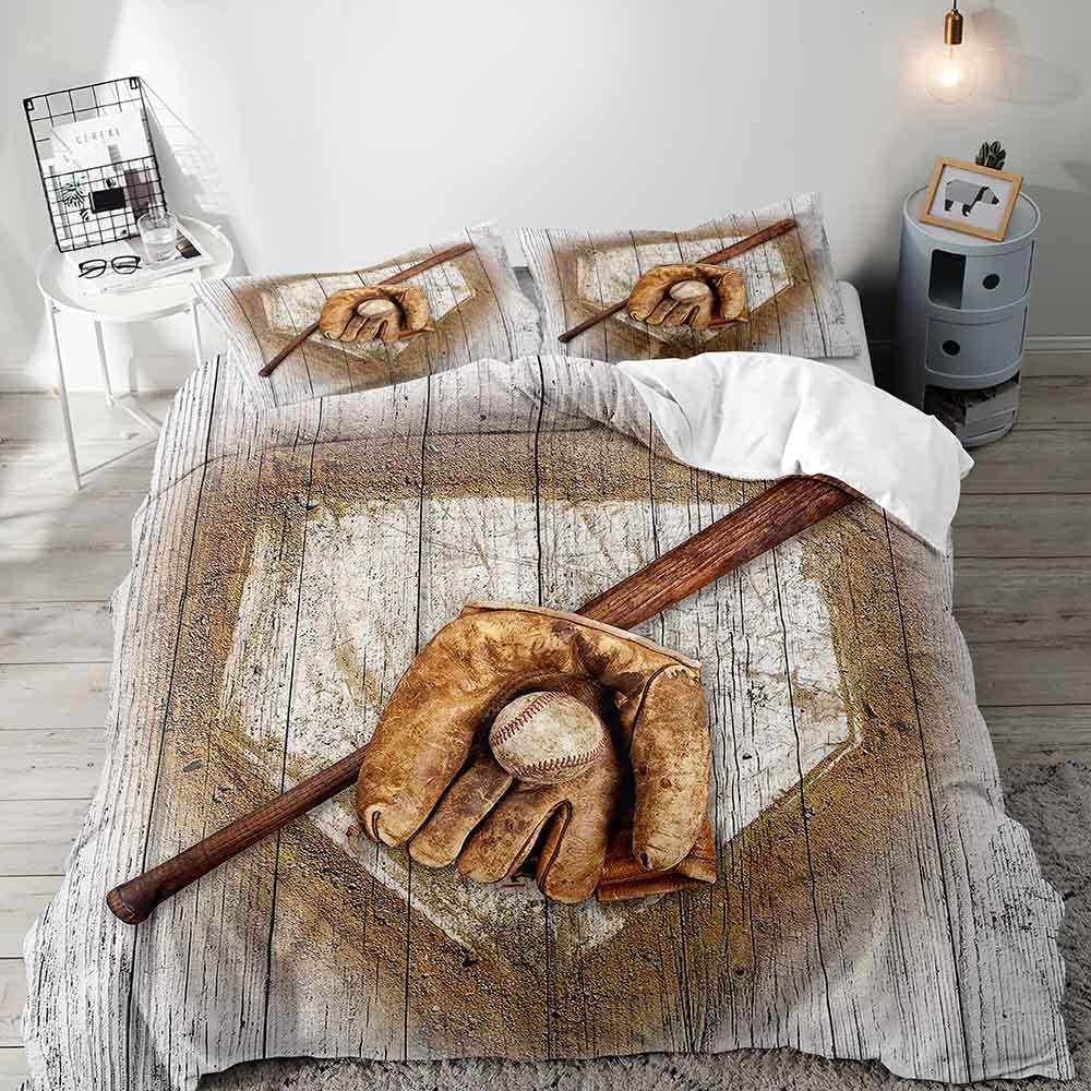 Set Copripiumino Football Americano, Set Biancheria da Letto Sportiva, Set Copripiumino Blu Navy, Regali Ispirazionali per Uomo Fidanzato Marito