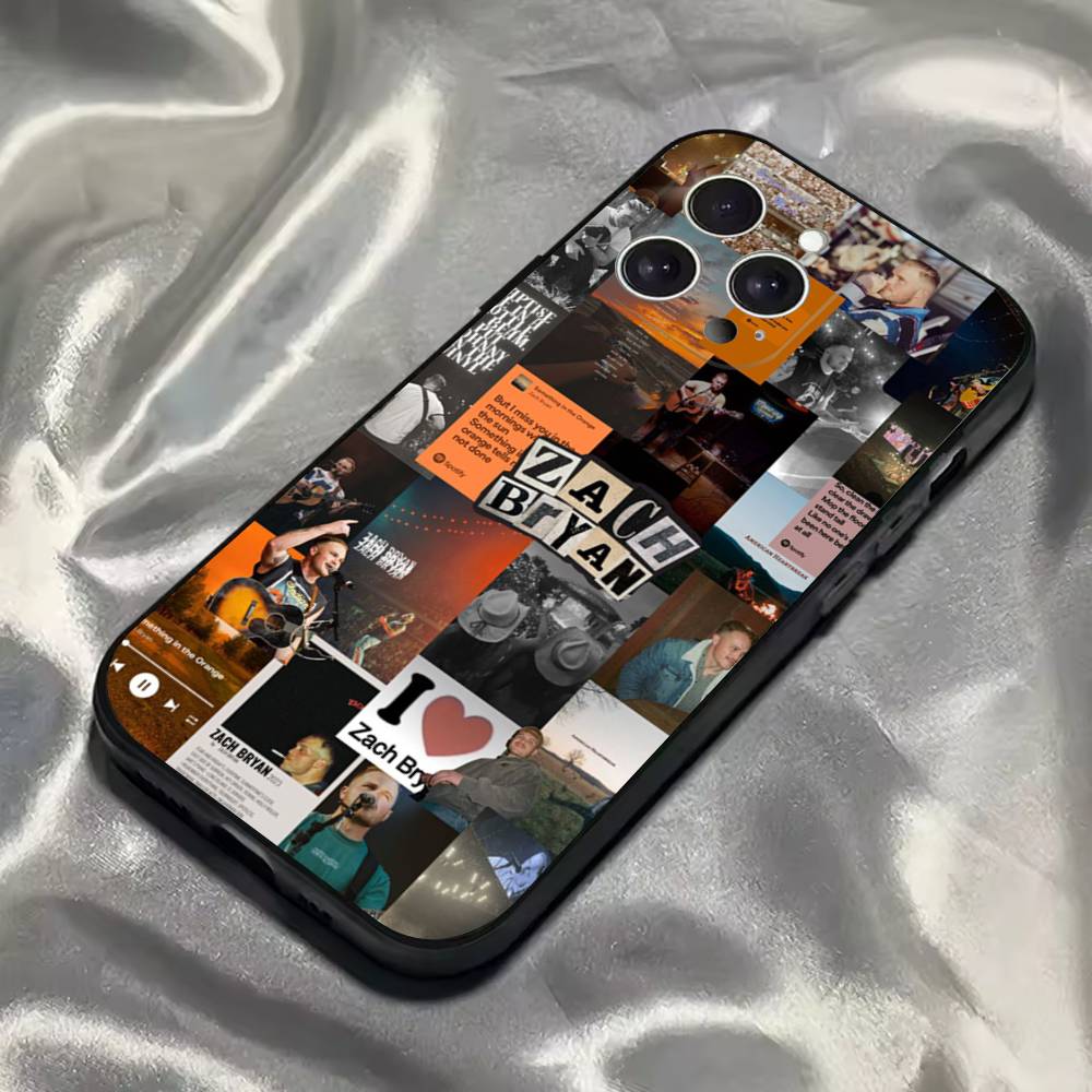 Singer Z-Zach Bryan Phone Case For iPhone 16,15,14,13,12,11,Pro,Max,Plus,X,XS,SE4,E,Mini,Soft Black Case