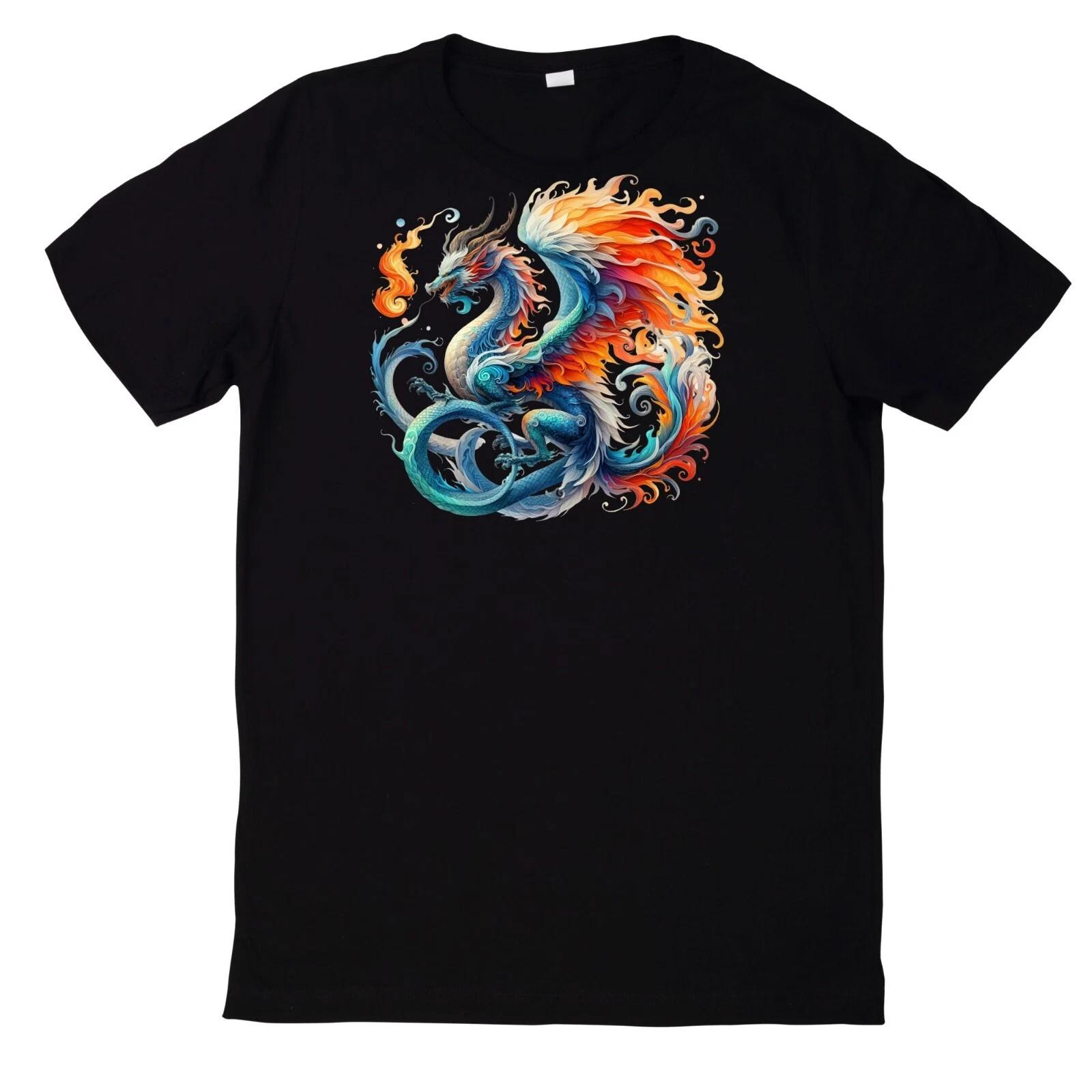 T-Shirt Fantasy Drachen Magischer Drache Motiv Baumwolle M