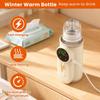 USB Rechargeable Baby Bottle Warmer Digital Display Breastmilk Heating Sleeve  Outdoor