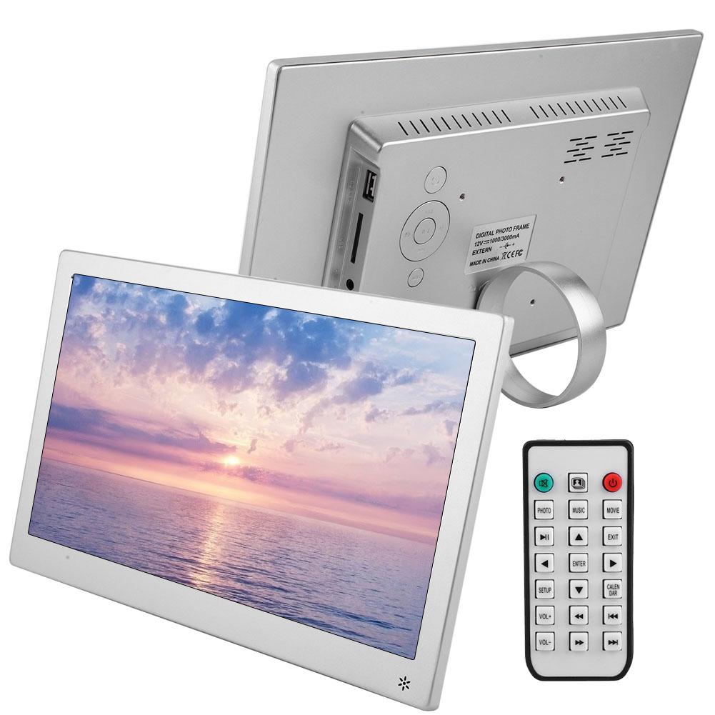 

12,5-дюймовый IPS-экран 1920*1080 металлическая цифровая фоторамка электронные часы MP3-плеер для фильмов UK Plug