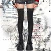 Fashionable Punk Elastic Black Knee High Spike Rivet Decoration Border Subculture Y2K Streetwear Long Tube Socks Sexy Stockings