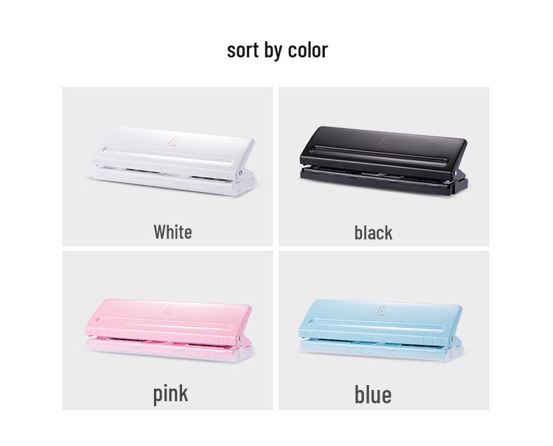 Adjustable 6-Hole Portable Loose-Leaf Notebook Paper Puncher