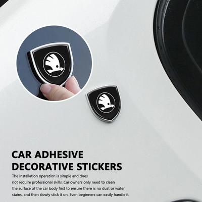 AAABQ1 For 3D Metal Car Trunk Window Side Emblem Badge Decal Sticker Octavia A5 A4 Mk1 2 Fabia Superb Rapid Mk3 Yeti 2006