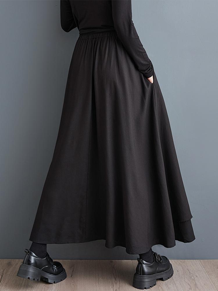 Xitao Loose Irregular Hollow Out Skirt  ZY8907