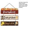 Rustic Pumpkin Door Sign Set, Wooden Scarecrow Wall Hanging Decor with Sunflower and Maple Leaf, Vintage Fall Harvest Welcome Plaque