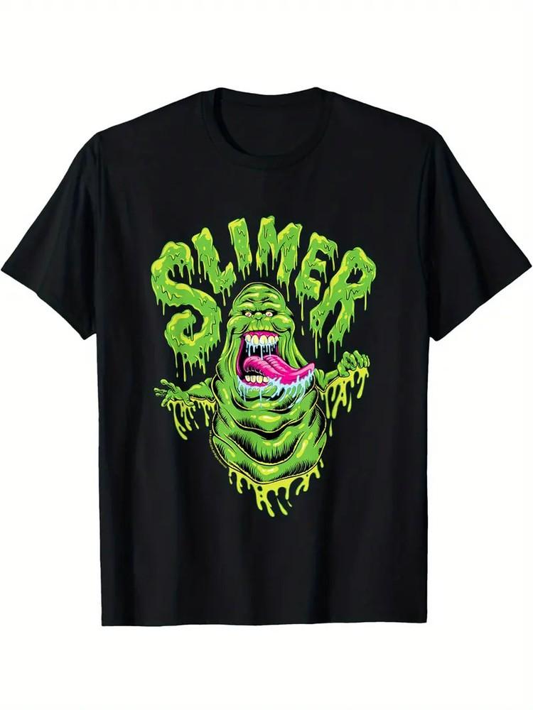 

Ghostbusters: Afterlife Men s T-Shirt | 100% Cotton | Vibrant Slimer Graphic Pri 3XL
