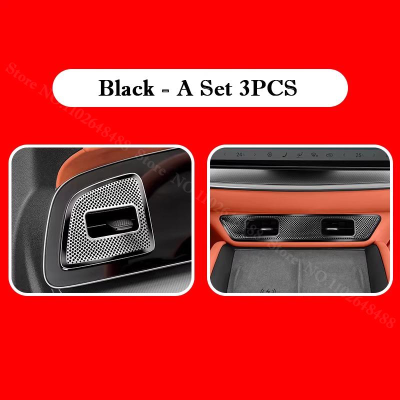 For BYD Sealion 7 Sea Lion 07 EV Stainless Steel Car Central Control Air Vent Cover Trim Auto Interior Modification Accessories