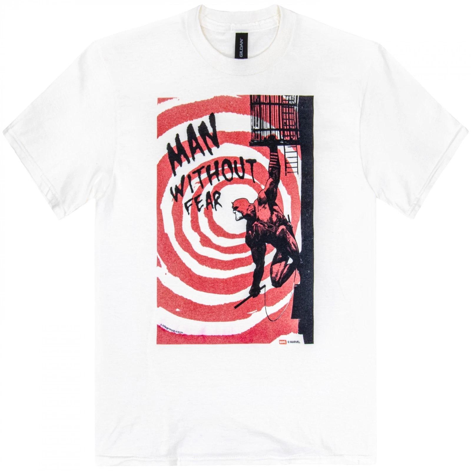 Daredevil Man Without Fear White T-Shirt Gildan L