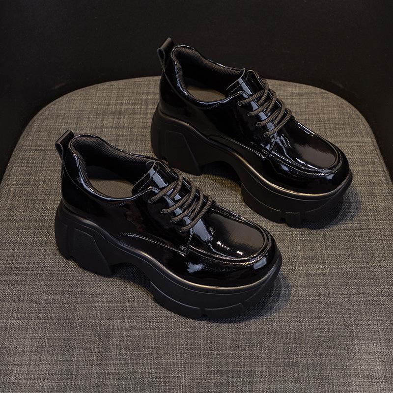 23807-2 Inner Height Increase Small Size Women's Shoes New Ins Versatile Internet Celebrity Style Board Shoes Platform Casual White Shoes Women
