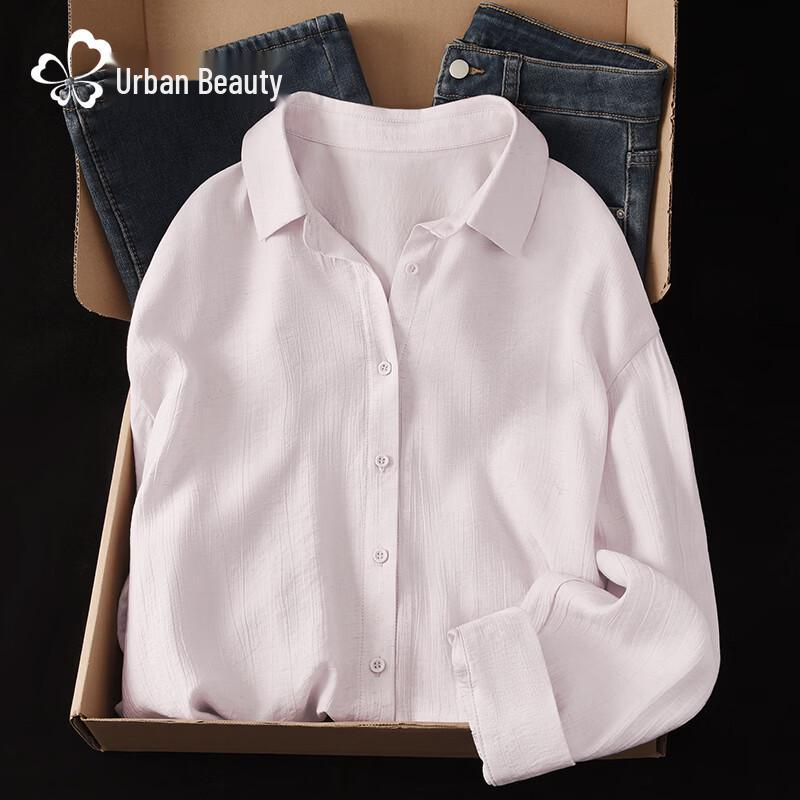 

Women s Linen Blend Long-Sleeve Polo Shirt M