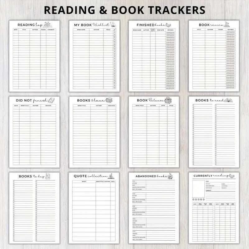Reading Plan, Reading Book Review Plan, Book Review Log, Monthly Reading Log Librarian Gift, Bookworm Gift