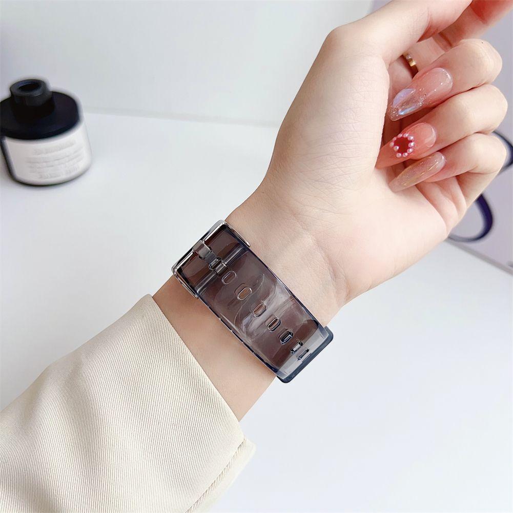 Gelee Transparentes Armband für Apple Watch S10-Silikon Glacier Sport Ersatz-Uhrenarmband für iWatch 10/9/8/7/6/5/4/3/2/1/Se/Ultra/Ultra2 49mm 46mm