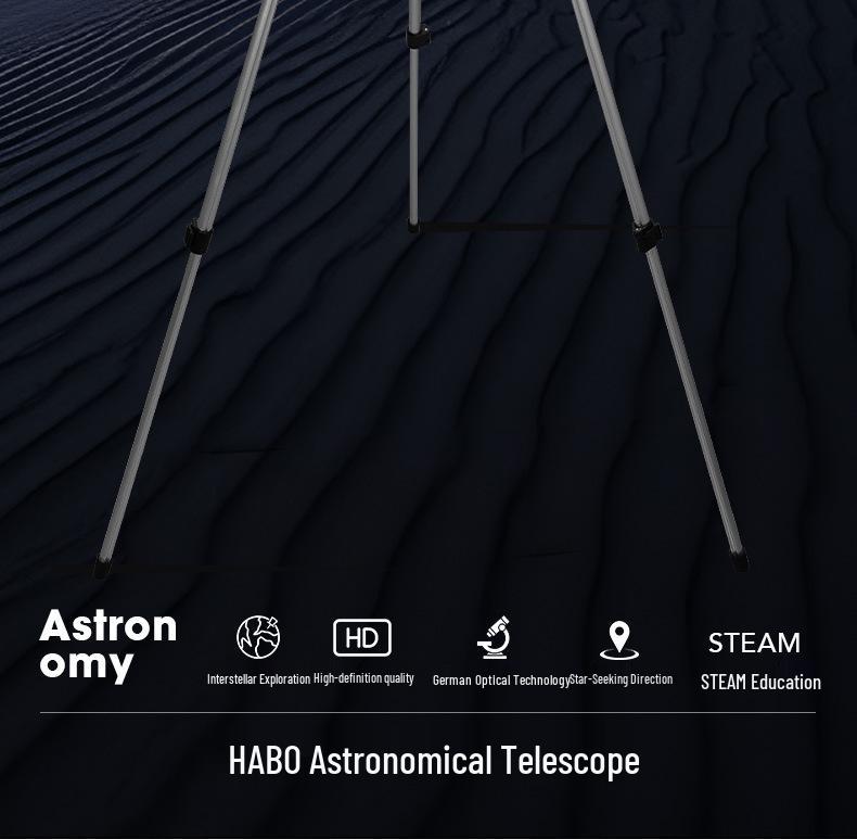 HABO 70300 Astronomical Telescope: Student Gift, Professional, Erect Image, Large Aperture, High Magnification, HD Telescope