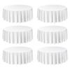 White Round Tablecloths 6 Pack, 120 Inches In Diameter, Stain- & Wrinkle- Resistant, Machine Washable Table Clothes, Polyester Fabric Table Covers for