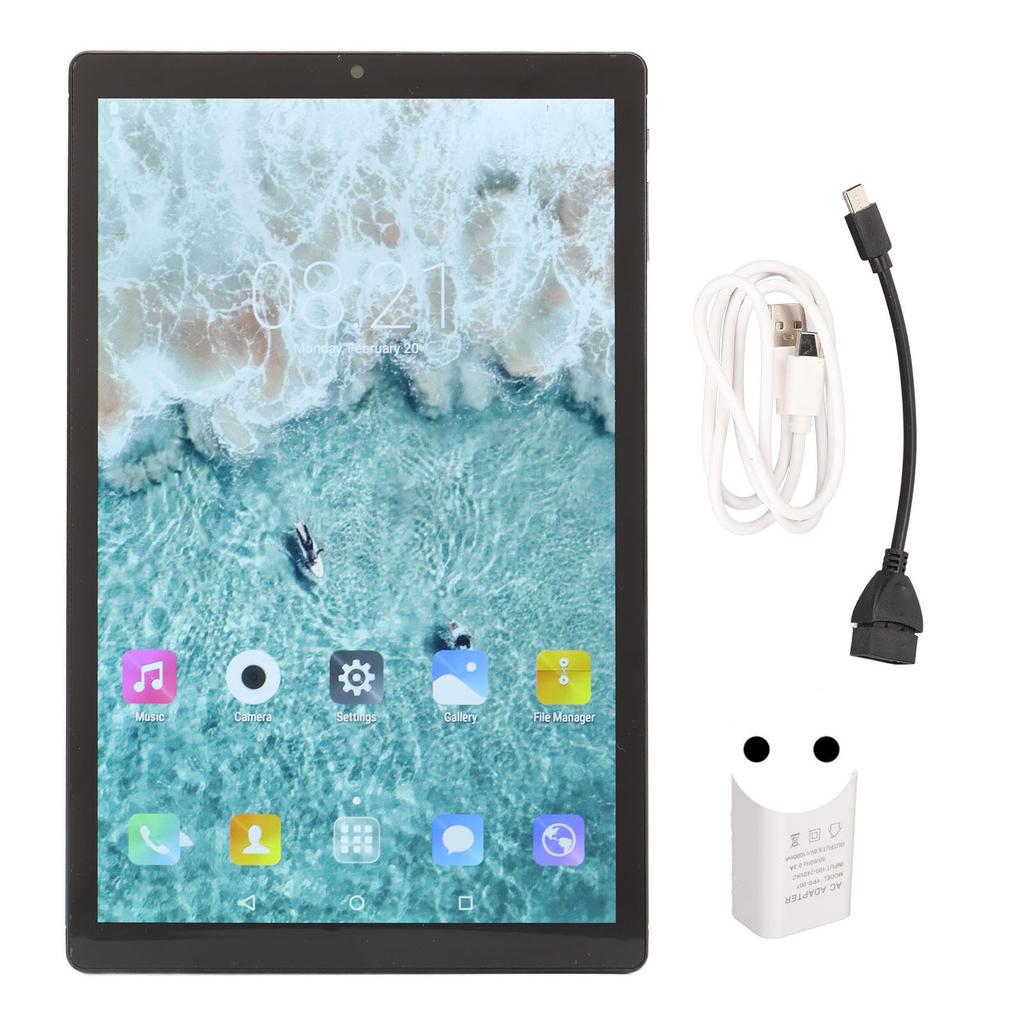 10.1 Inch Tablet 4GB RAM 64GB ROM 2.4G 5G WiFi Support Dual Cards Dual Standby Calling Tablet for Android 12 100‑240V