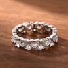 CAOSHI Sweet Romantic Rings for Women Hollow Out Heart Shaped Design Engagement Ceremony Accessories Versatile Finger Jewelry