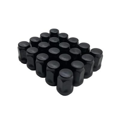 Deepa 1/2-20 Wheel Nut Taper 19HEX 20 Pcs Chevy GMC Ford Dodge Jeep Mustang Bronco Explorer Econoline Etc (Black)