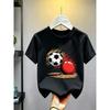 Europäische Größen Kinder Sommer Kurzarm T-Shirt, Cartoon Print Oberteil für Jungen, Mit Süßem Design, Geeignet für Ausflüge und den Alltag