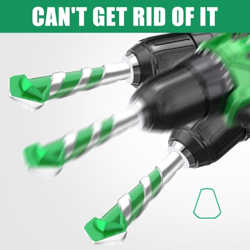 Spiralbohrer für Fliesen Beton Multifunktionale Bohrer Superharte Schneide Bohrer 3-12mm Schlagbohrer