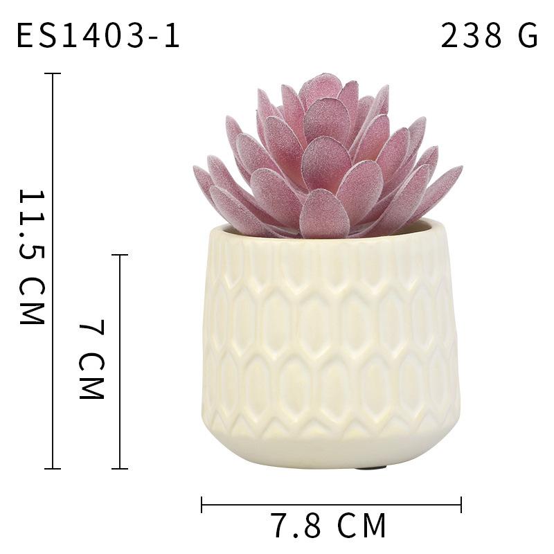 Simulation Succulent Ceramic Potted Plant Combination Nordic Style Office Desktop Ornament Gift Artificial Succulent