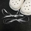 Silver Shoelace Hole Decorations: Removable Resin Shoe Flowers & Buckles