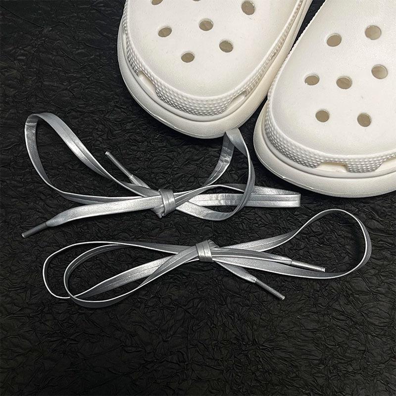 Silver Shoelace Hole Decorations: Removable Resin Shoe Flowers & Buckles