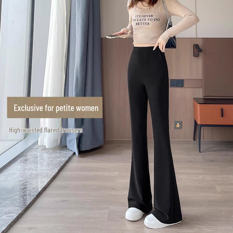 

Women s High Waist Black Micro Flare Pants with Pockets - Slimming Autumn 2024 Collection XL чёрный