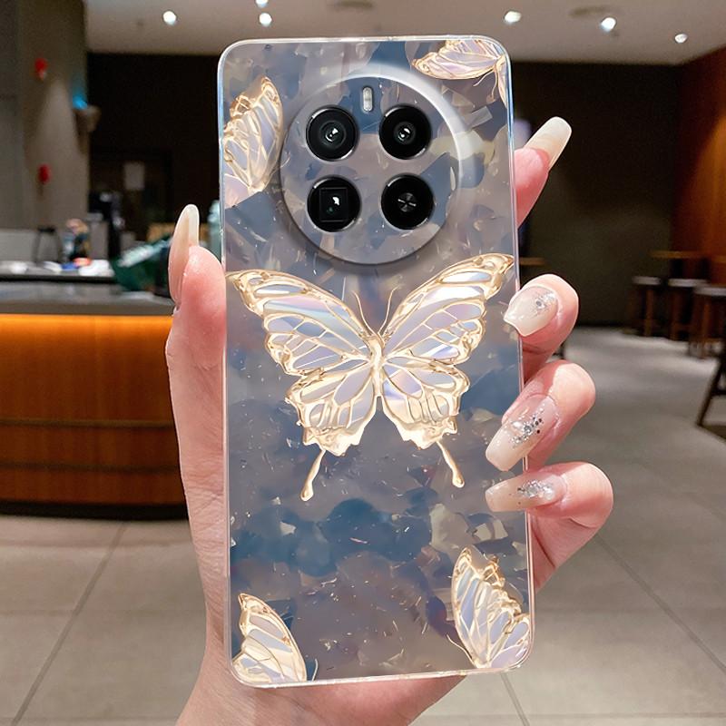Case For Realme GT 5 Pro Casing Luxury Butterfly Flower Clear Soft TPU Silicone Back Cover For Realme GT5 Pro GT5Pro Phone Cases