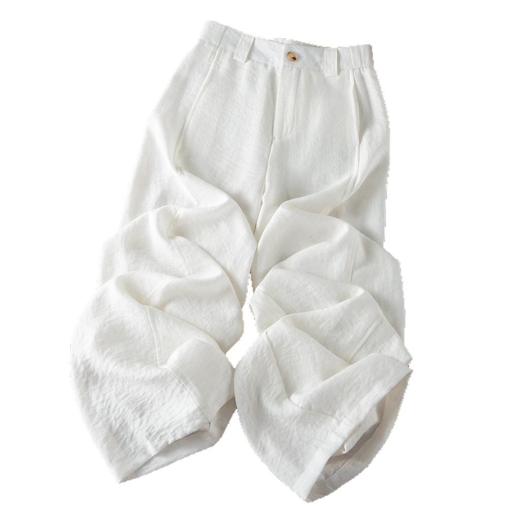 Loose Tencel Linen Narrow Wide-leg Pants Women's Summer Thin 1116 New Casual Elastic Straight Pants