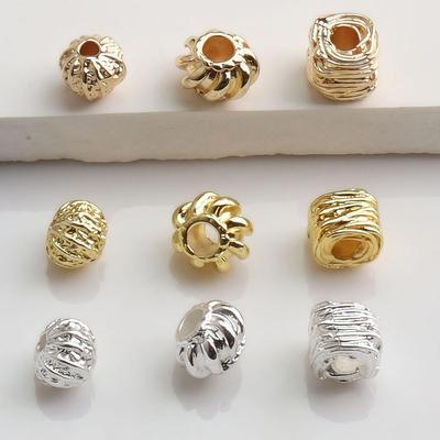 14K Gold Filled Pumpkin Wire Square Beads for DIY Jewelry Bracelets & Necklaces