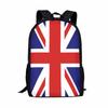 17 Inch Student Backpack With UK Flag Print School Bag Kids Lightweight Breathable Dual Strap Design