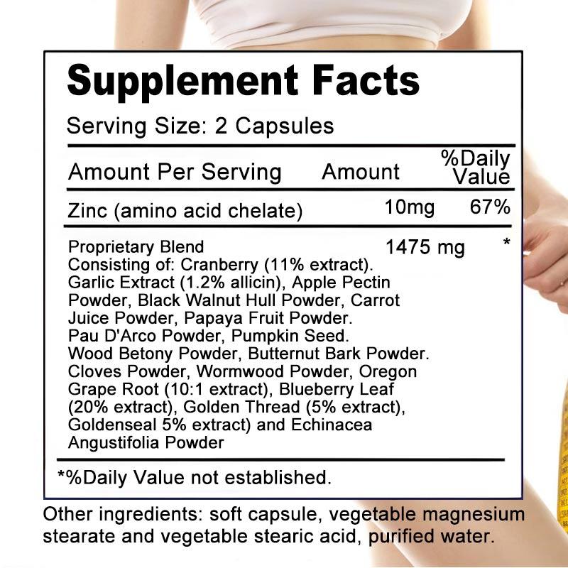 Zinc, Blueberry Leaves, Pumpkin Seeds, 120 Capsules Dietary Supplement