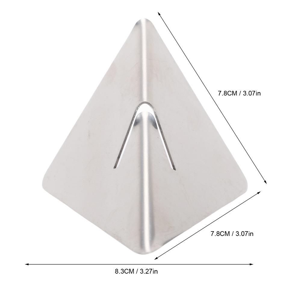 2pcs Durable Stainless Steel Table Number Holder Triangle Shape Place Card Holder Table Menu Stand Home