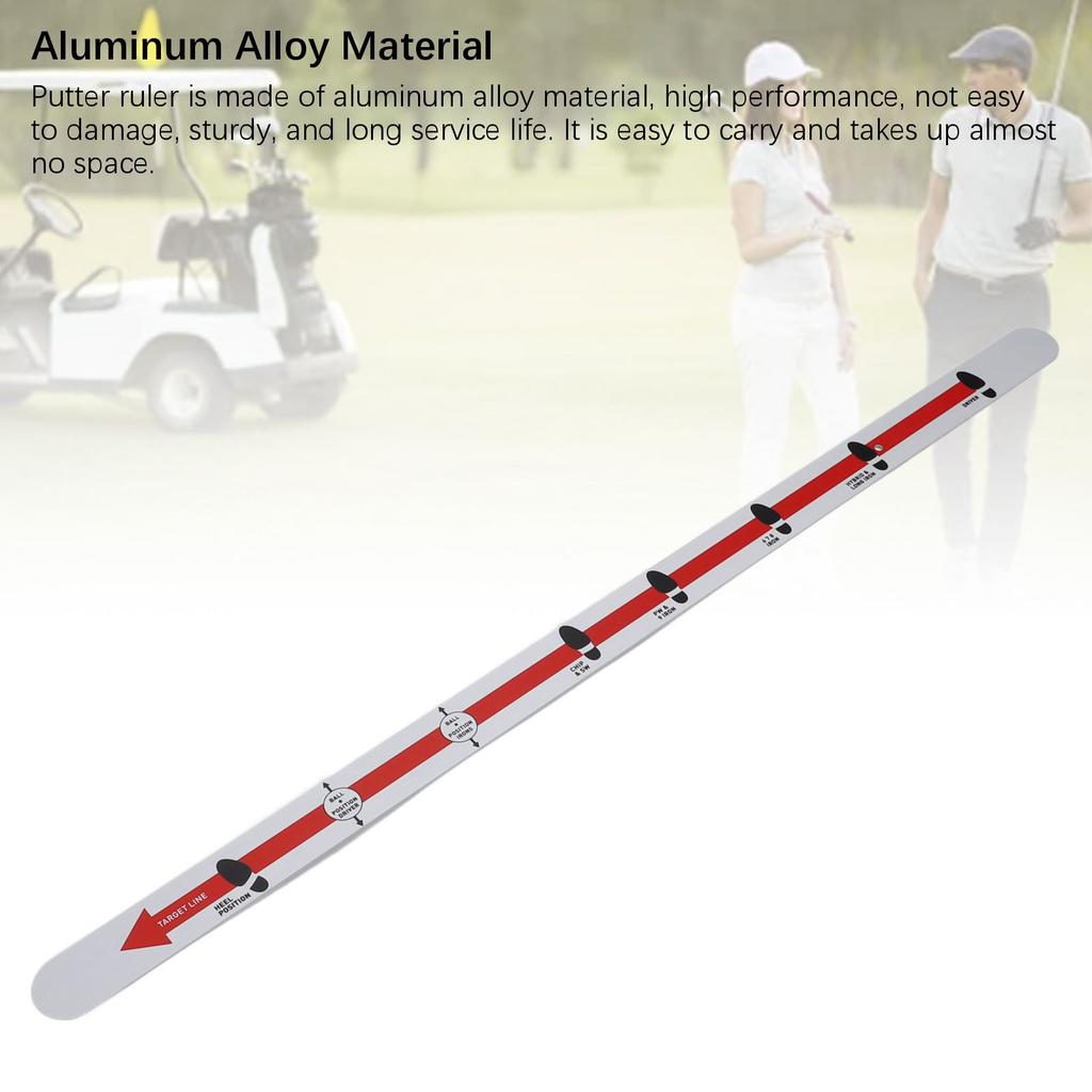 Putter Ruler Aluminum Alloy Putting Straight Alignment Ruler Rail for Putting Practice Green Putting Alignment Rail
