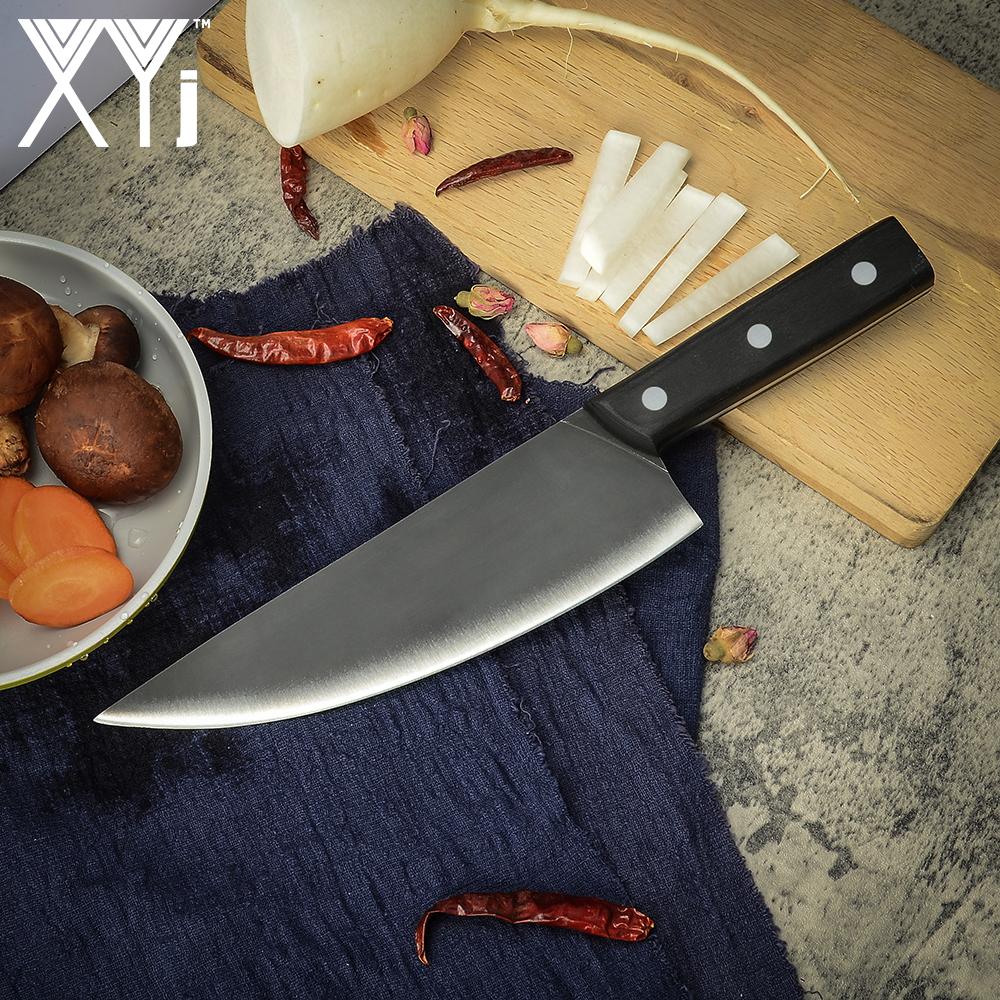 

Полный Tang Chef Кухонный нож Нарезка Обвалка Нержавеющая сталь Нож Деревянная ручка Инструменты для приготовления пищи