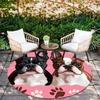 Cute Boston Terrier Pattern Round rug,Carpet Rug for Living Room Bedroom  Playroom ,Non-slip Floor Mat,Holiday Gifts and Birthday Gifts.