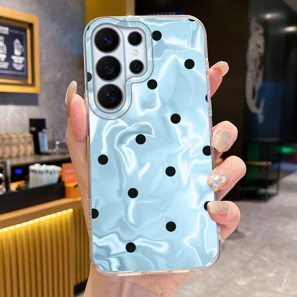 Elegant Phone Case For Samsung Galaxy S26 S25 Ultra S24 Plus S22 S21 S20 S23 FE Artistic Colorful Circular Dots Cover Water Wave