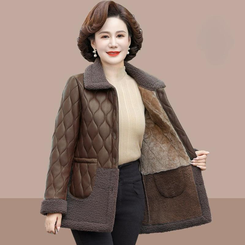 Winter Padded Jacket Plus Velvet Jacket Short Women's Western Style Warm Padded Jacket