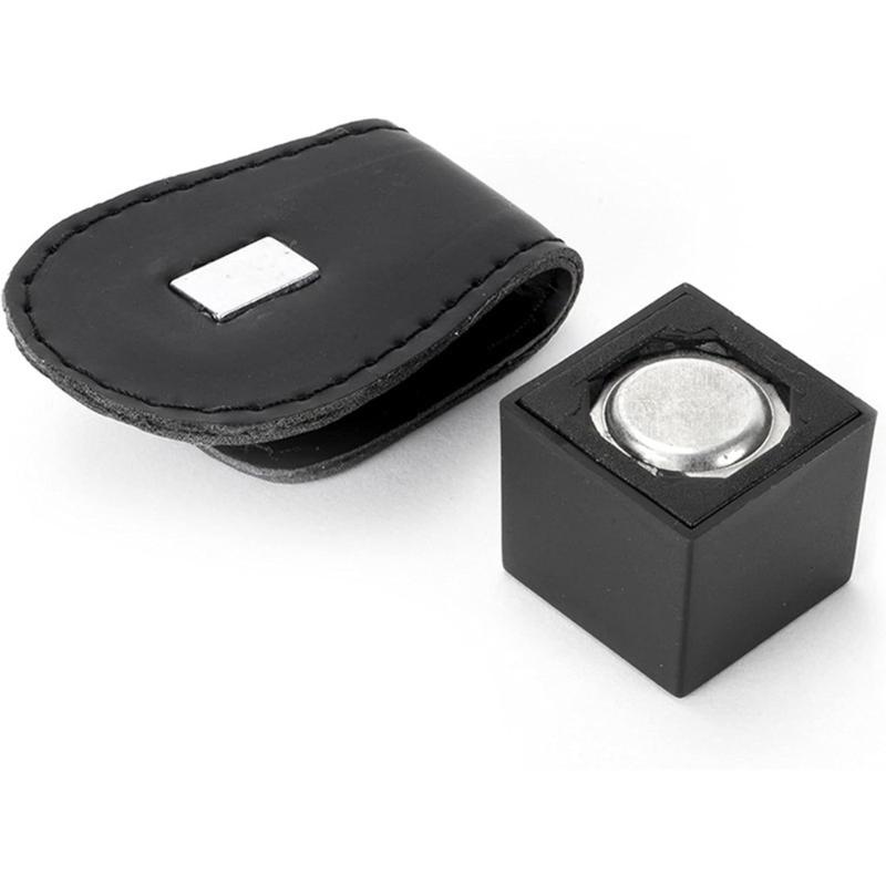 Tragbarer Billardkreidehalter Lederkreidetasche mit magnetischem Gürtelclip Kreidehalter für Poolbillard Snooker