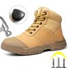 New Fashion Protective Boots Men Safety Shoes Waterproof Work Boots Steel Toe Shoes Puncture-Proof Indestructible Shoes Non-slip