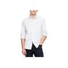 Solid Logo Single-Breasted Loose Long Sleeve Shirt Men Shirts Light-Blue 78JB397-C1O