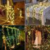 LED String Lights 100led 10m Fairy Lights Waterproof Ivy Maple Leaf Garland Outdoor Lamp Christmas for Camping Garden Yard
