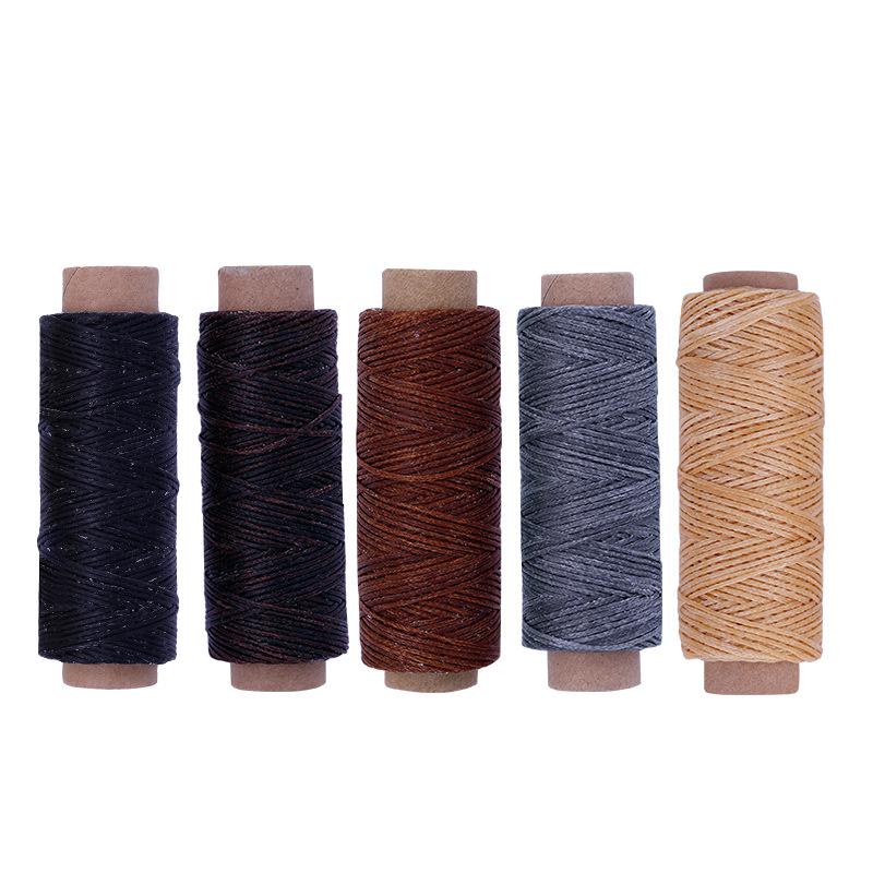 16PCS Leather Sewing Kit with Waxed Thread Leather Needle Sewing Awl Thimble Leather Working Tools