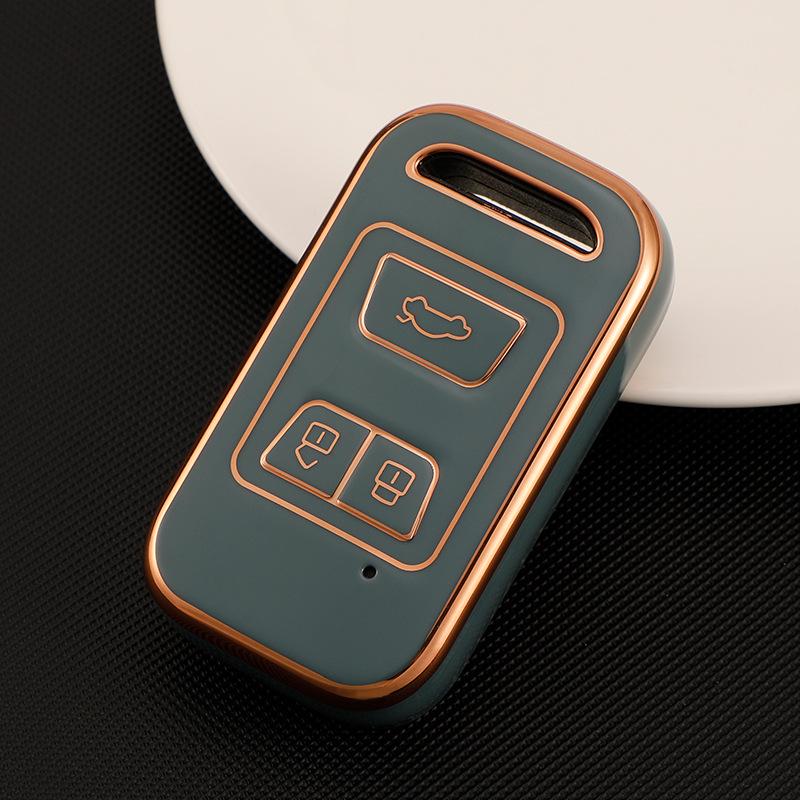 Chery Tiggo 5x/7/8 Key Case - High-End Gold Edge Shell for Men & Women