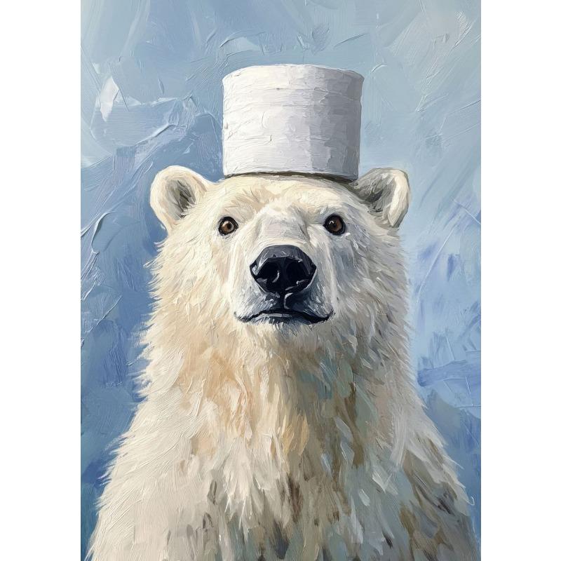 Bathroom Animal with Toilet Paper Posters Prints Fox Tiger Otter Cow Panda Monkey Canvas Painting Wall Art Pictures Home Decor