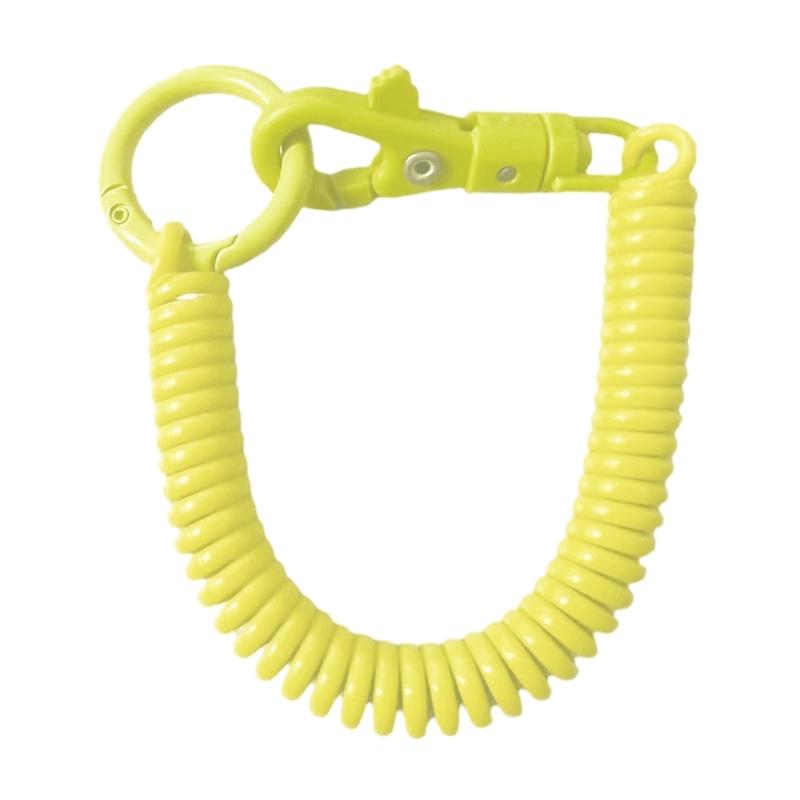 Dehnbarer Spiral-Schlüsselanhänger, Einziehbarer Schlüsselanhänger mit Spiralfeder Zinklegierung Schlüsselhalter Farben Schlüsselanhänger für Rucksack